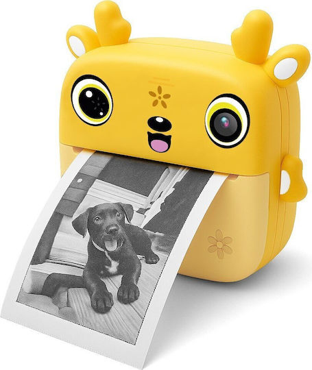 Media-Tech Snapi Children's Camera 8MP with Thermal Printing Yellow