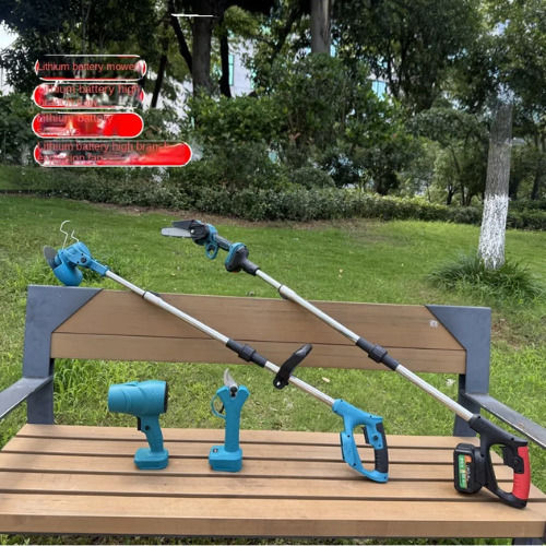 Garden Master Set Chainsaw & Blower & Grass Cutter & Pruning Shear with 2 Batteries