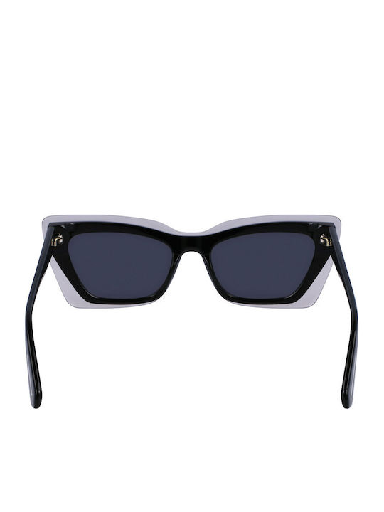 Calvin Klein Women's Sunglasses with Black Plastic Frame and Black Lens