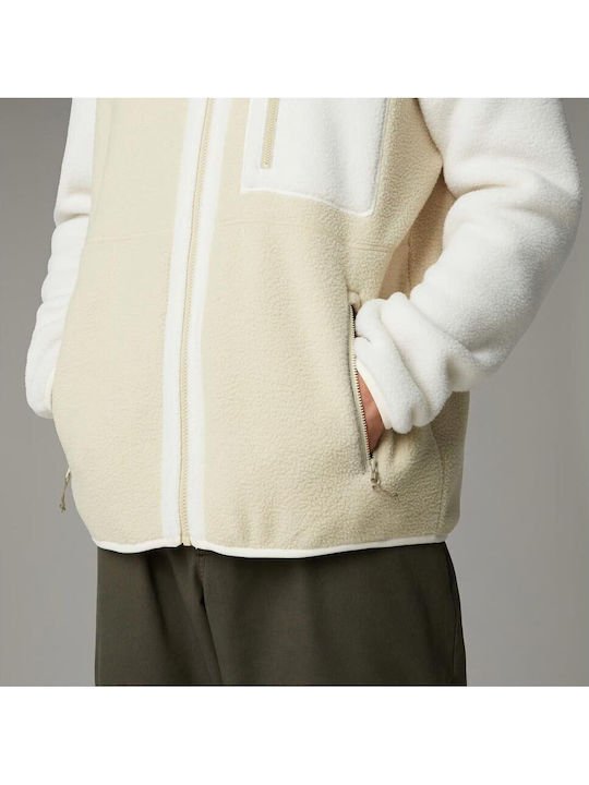 Yumiori Men's Fleece Cardigan White