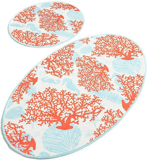 Set Covoare De Baie MOSS4506 Multicolore 2 Bucăți