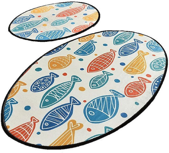 Σετ Πατάκια Μπάνιου FISHCOL4506 Multicolor 2τμχ