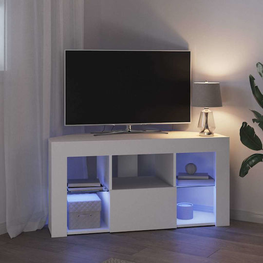 Έπιπλο Τηλεόρασης με Φωτισμό LED Λευκό Μ100xΠ40xΥ50cm