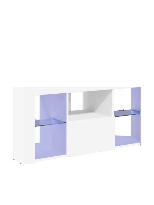 TV-Ständer mit LED-Beleuchtung Weiß M100xT40xH50cm