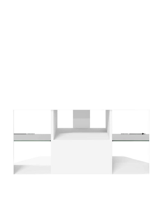 TV-Ständer mit LED-Beleuchtung Weiß M100xT40xH50cm