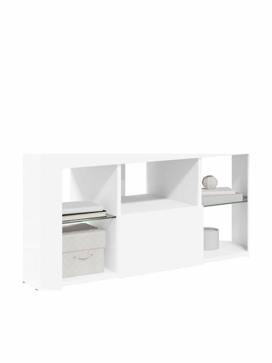 TV-Ständer mit LED-Beleuchtung Weiß M100xT40xH50cm