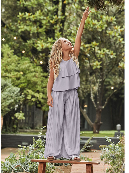Kids' Set with Pants Summer 2pcs Silver