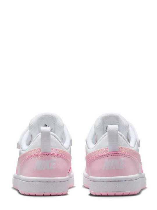 Court Borough Low Recraft Kids Sneakers with Scratch White / Pink Foam