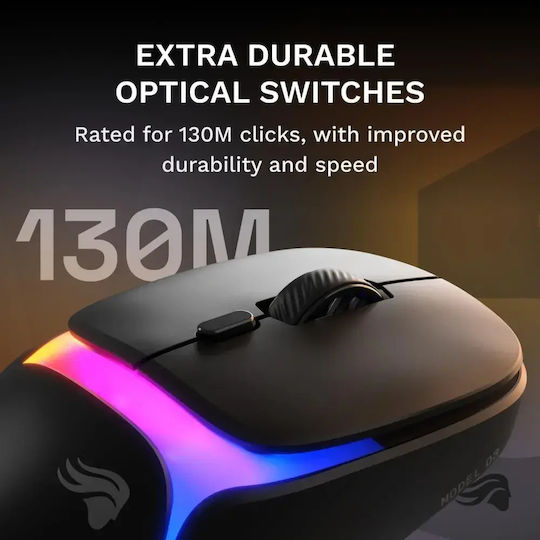 Glorious O3 Mini Безжична RGB Геймърска Мишка Черен