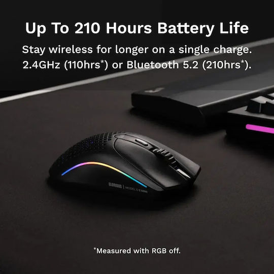 Glorious O2 Mini Ασύρματο Gaming Ποντίκι Μαύρο