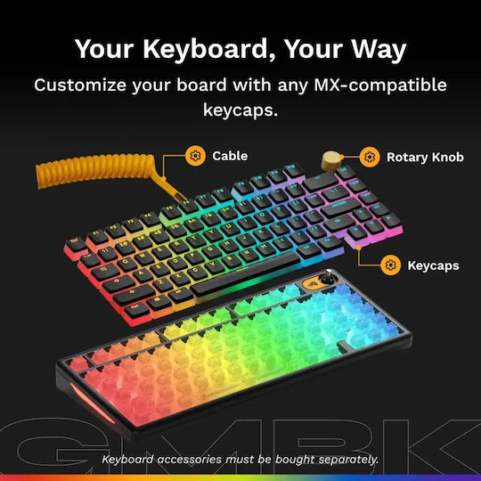 Glorious GMBK Gaming Keyboard 75% with RGB lighting (English US)