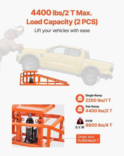 Vevor Vehicle Lifting Ramps with Resistance up to 34.6 Tons