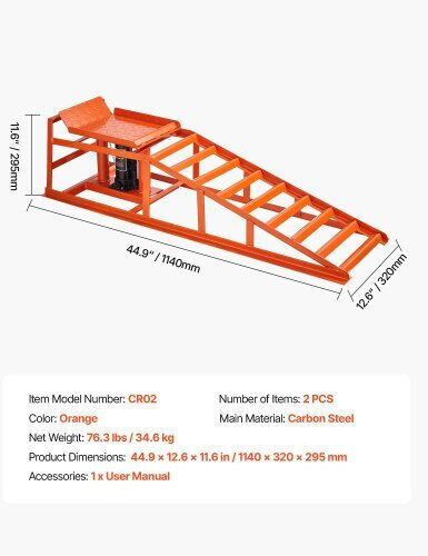 Vevor Vehicle Lifting Ramps with Resistance up to 34.6 Tons