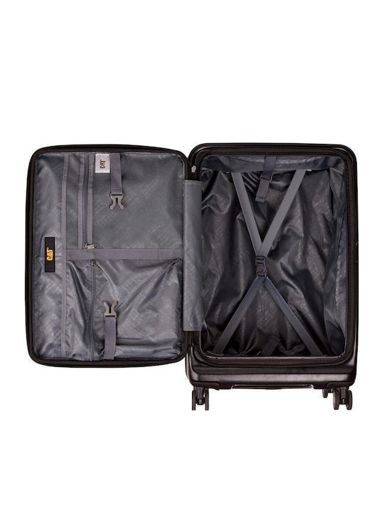 CAT Nexus Large Hard Black Suitcase With 4 Wheels Height 81cm