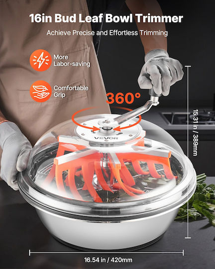 Vevor Χειροκίνητος Κόπτης Trimmer Ανοξείδωτες Λεπίδες Ορατή Κοπή Υδροπονική Χρήση Άνετη Λειτουργία Sdkscj16ycsd0kbwd001v0
