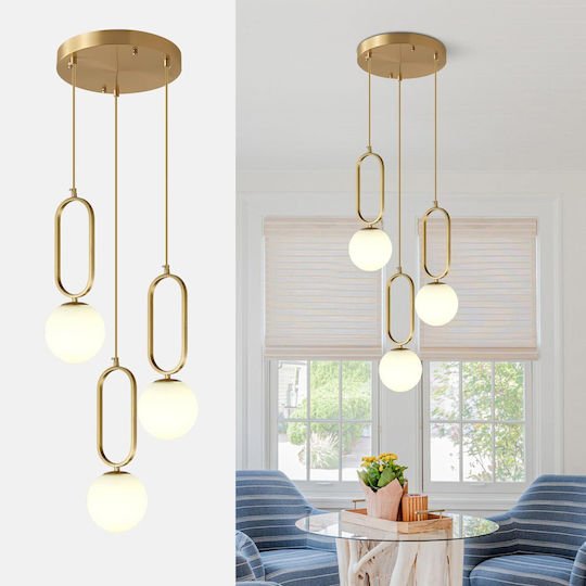 Lightplanet Lustră Alb cu Dulie E27