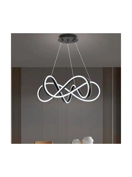 Lightplanet Lustră Negru LED cu Alb Natural Lumină