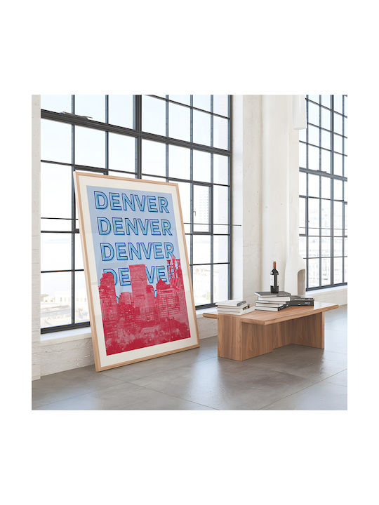 Poster Denver Pop Art Pst25519 21cm X 30cm Μαύρη Ξύλινη Κορνίζα