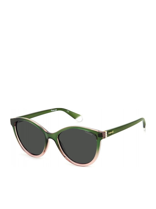 Polaroid Feminini Ochelari de soare cu Multicolor Cadru și Gri Polarized Lentilă