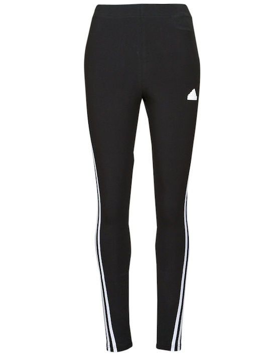 Icons 3-Stripes Running Γυναικείο Cropped Κολάν Μαύρο