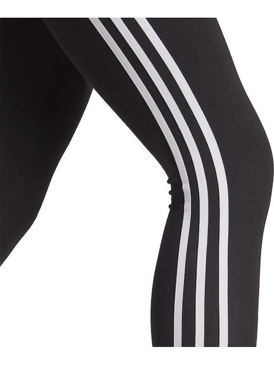 Icons 3-Stripes Running Γυναικείο Cropped Κολάν Μαύρο
