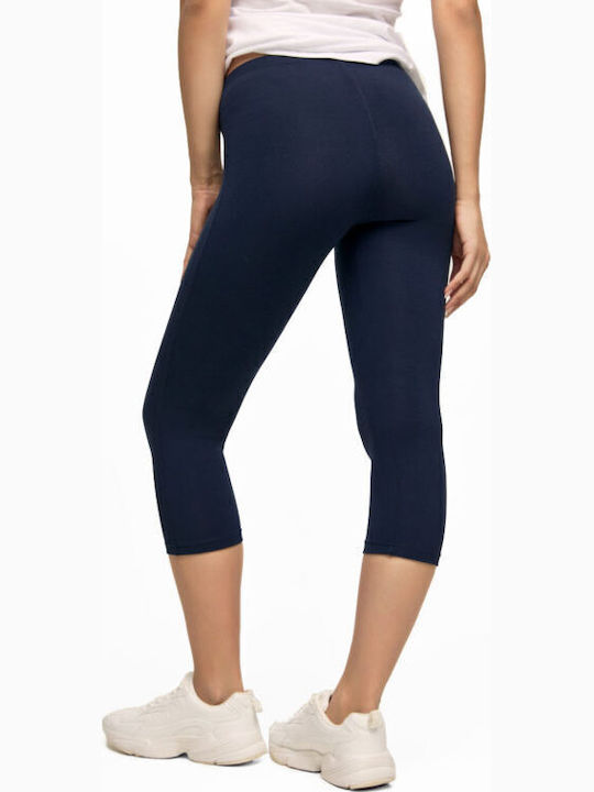 Women's Capri Training Legging Navy Blue
