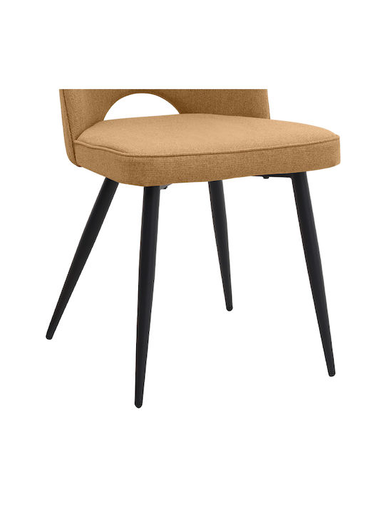 Christy Dining Room Fabric Chair Mustard - Black 47x59x90cm