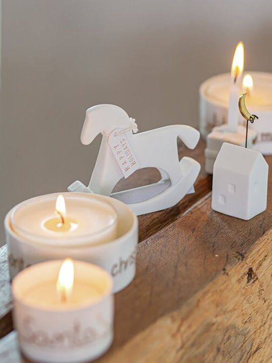 Raeder Candle Holder suitable for Tealights Porcelain in White Color 6x6x5.5cm 1pcs