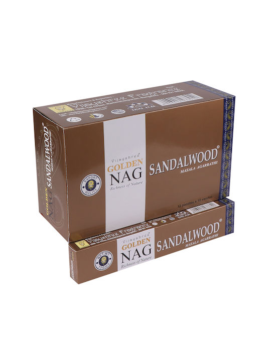 Ароматни Пръчици Golden Nag Сандалово Дърво Vijayshree Masala Agarbathi 15г