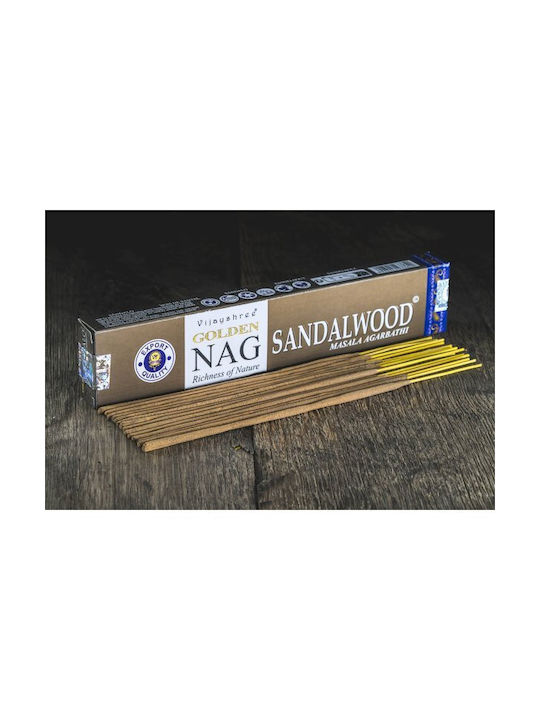 Ароматни Пръчици Golden Nag Сандалово Дърво Vijayshree Masala Agarbathi 15г