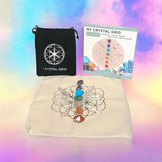 Crystal Grid Ημιπολύτιμους Λίθους Στα Χρώματα Επτά Chakra