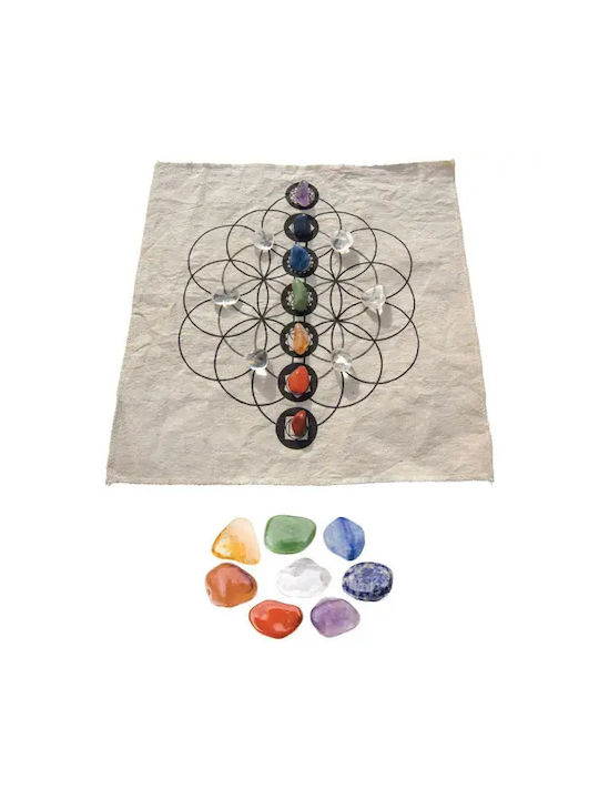 Crystal Grid Ημιπολύτιμους Λίθους Στα Χρώματα Επτά Chakra