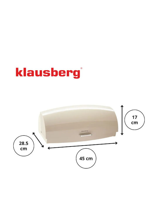 Klausberg Bread Box with Lid Inox Gray 45x28.5x17cm