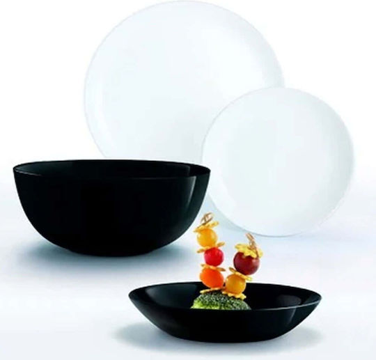 Luminarc Σερβίτσιο Πιάτων Γυάλινο Μαύρο 19τμχ 0883314750362