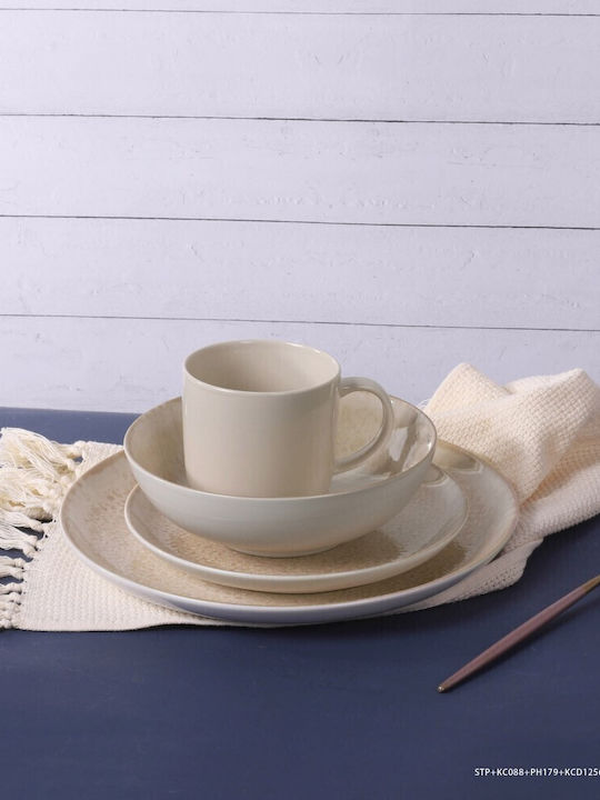 Cryspo Trio White Porcelain Dinnerware Set 20pcs