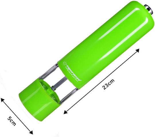 Esperanza Malabara Electric Set Spice Mills made of Plastic in Green Color 23cm 1pcs