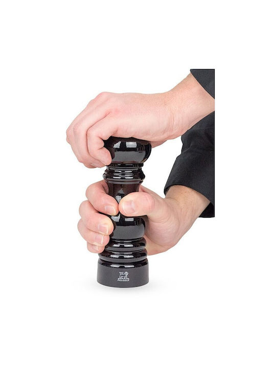 Peugeot Paris Manual Wooden Pepper Mill 18cm Beech Wood Black Lackered