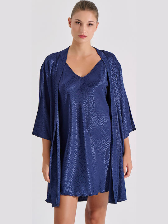 Milena by Paris Зимна Дамска Нощница Blue