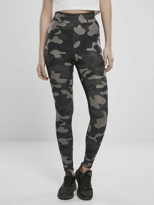 Обучение Женски Дълга легинси Високоталирани Dark Camo