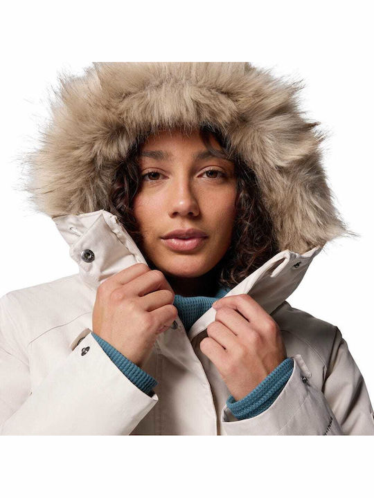 Mountain Iii Insulated Women's Long Lifestyle Jacket Waterproof for Winter Gray