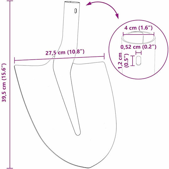 vidaXL Sand Shovel with Plastic Handle 39.5cm