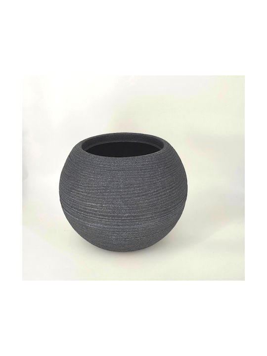 Plastic Planter Spherical Shape Anthracite Sfri40 40 Diameter X 33 Height