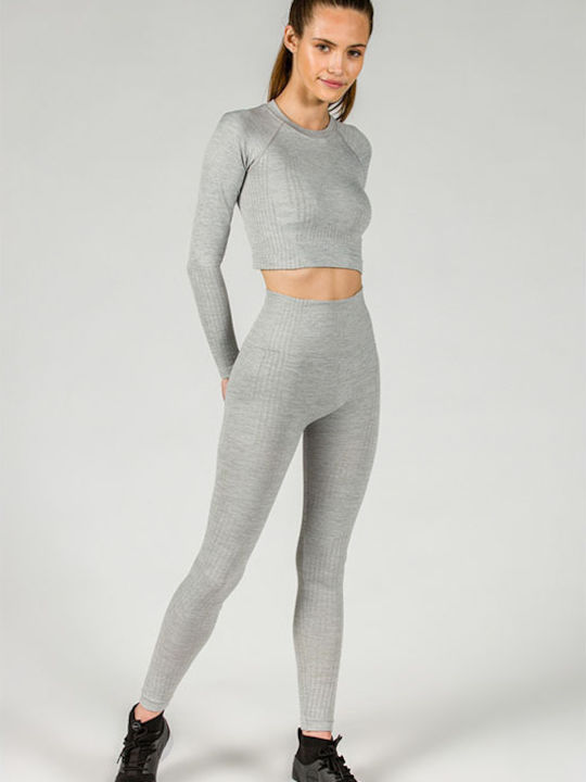 Hydro 17-27105 Training Women's Cropped Gray Leggings