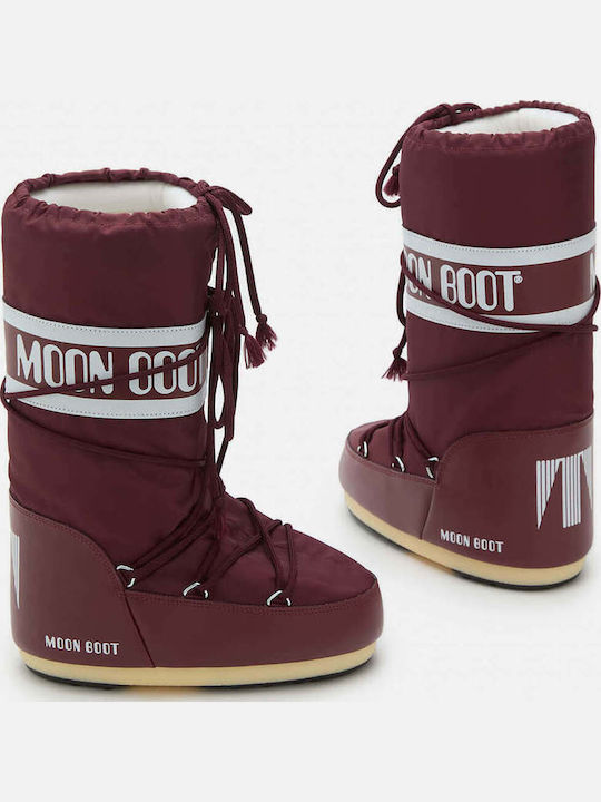 Icon Nylon Γυναικείες Μπότες Κόκκινες