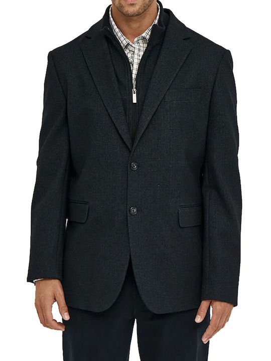 Herren Mantel Navy, Indigo