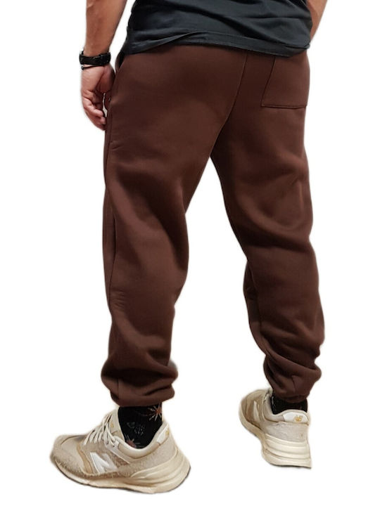 Vinyl Art Clothing Παντελόνι Φόρμας Brown
