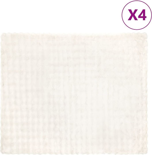 vidaXL Κουβέρτα Γούνινη Υπέρδιπλη 220x240εκ. Λευκό