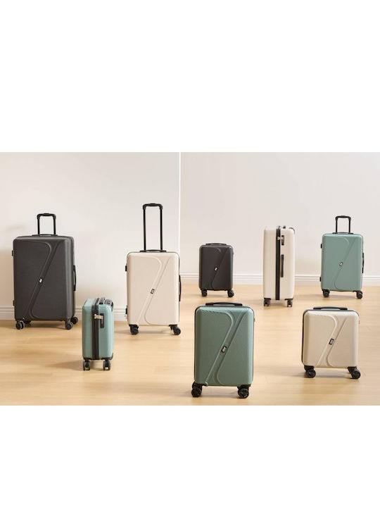 5Five Hard Cream Suitcases with 4 Wheels Set of 3 Pieces