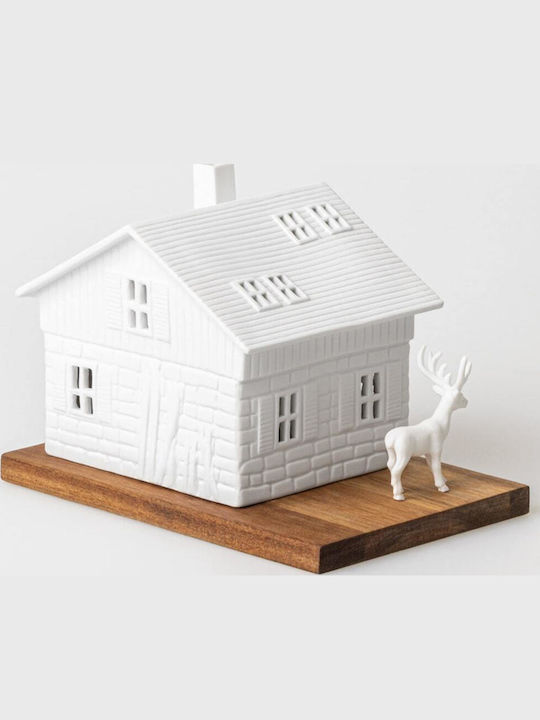 Raeder Christmas Wood White Candle 18cm