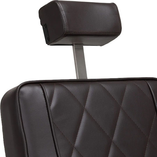 Barber Equipment Barber Chair Brown with Adjustable Height and Hydraulic Lifting
